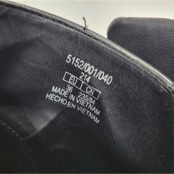 Zara | Quilted Leather Moto Buckle Ankle Boots Black - Picture 7 of 11